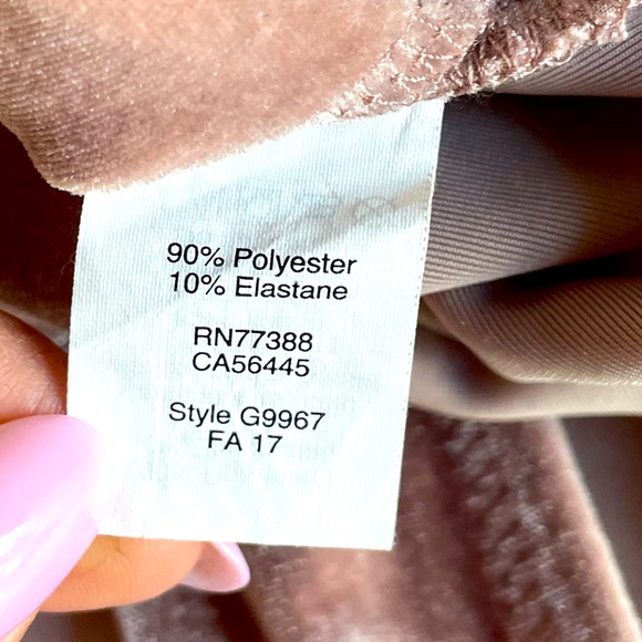 Madewell • Velvet Faux Wrap Bodysuit In Blush Pink Peach long Sleeve V-neck Snap - Picture 15 of 15